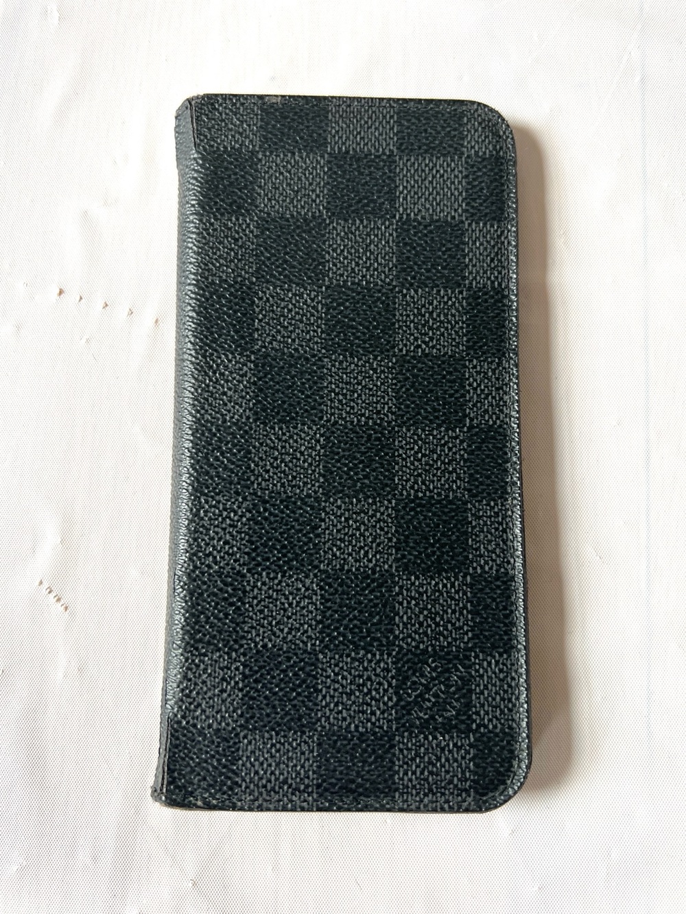 Louis Vuitton Damier Graphite Canvas Phone Folio Case black grey